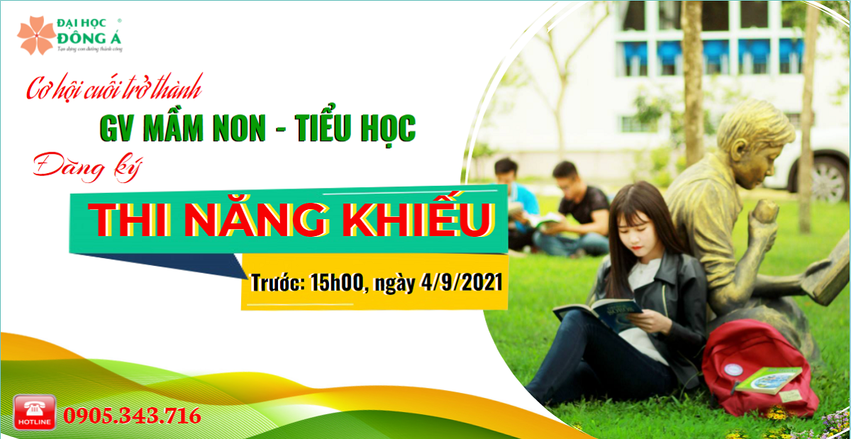 Thông báo đăng ký thi năng khiếu tuyển sinh đại học hệ chính quy năm 2021 ngành Giáo dục Mầm non và Giáo dục Tiểu học (Đợt 3)